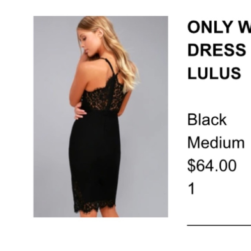 Lulus Only Want You Black Midi Dress